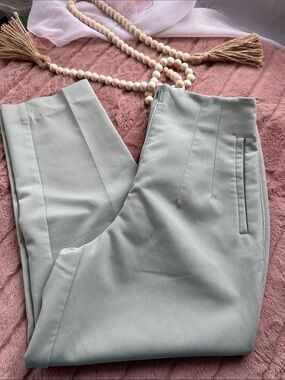 Sleek Zara High-Waist Mint Green Dress Pants